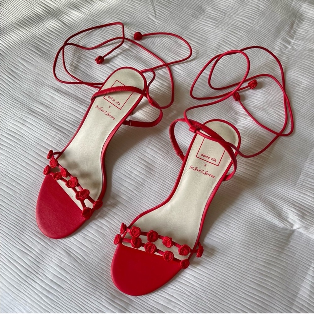 Dolce Vita x For Love & Lemons Rosie Heels in Red ☁️ 💌🌹 size 9